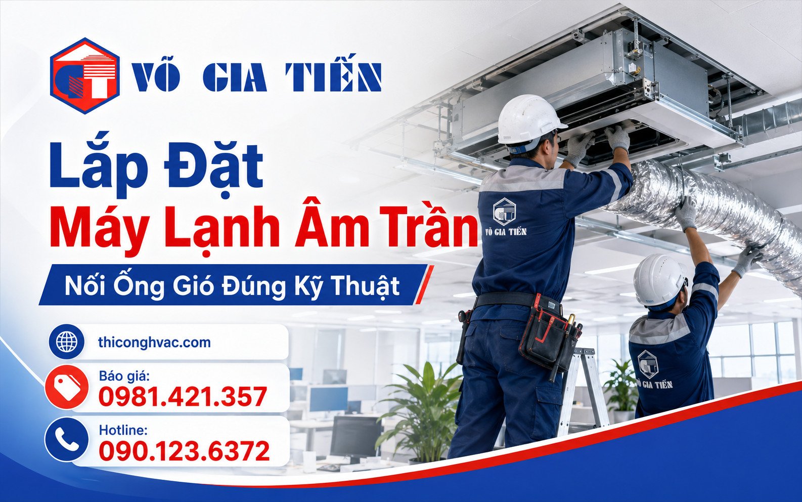 Lắp Đặt Máy Lạnh Âm Trần Nối Ống Gió Đúng Kỹ Thuật