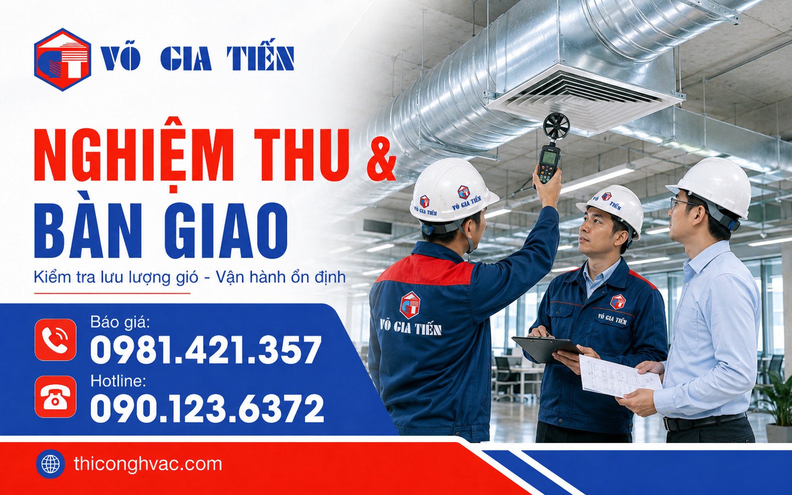Gia công lắp đặt ống gió & thông gió cho công trình 7 Nghiệm thu bàn giao hệ thống ống gió thông gió