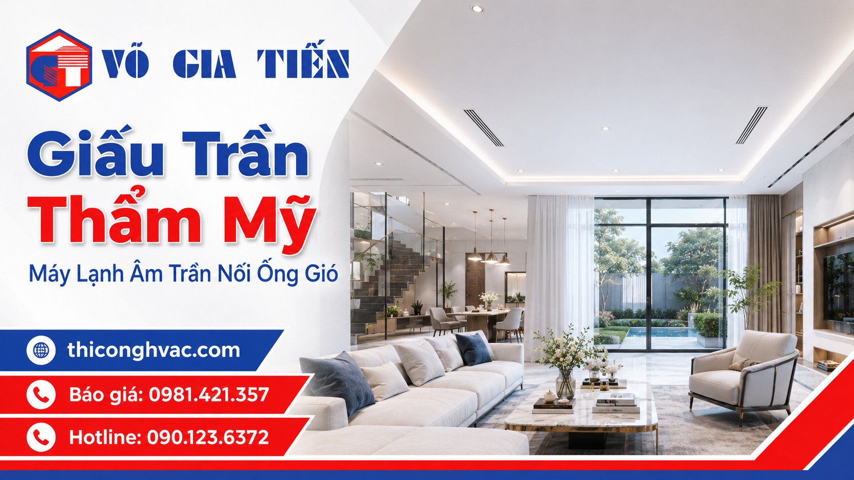 Máy lạnh âm trần nối ống gió hoàn thiện thẩm mỹ cho nội thất hiện đại