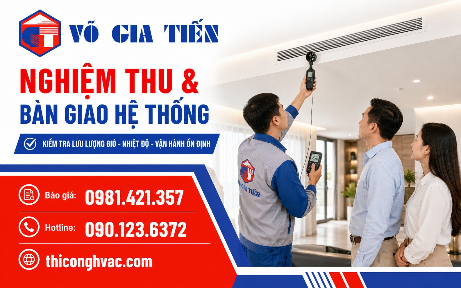 Nghiệm thu bàn giao máy lạnh giấu trần nối ống gió