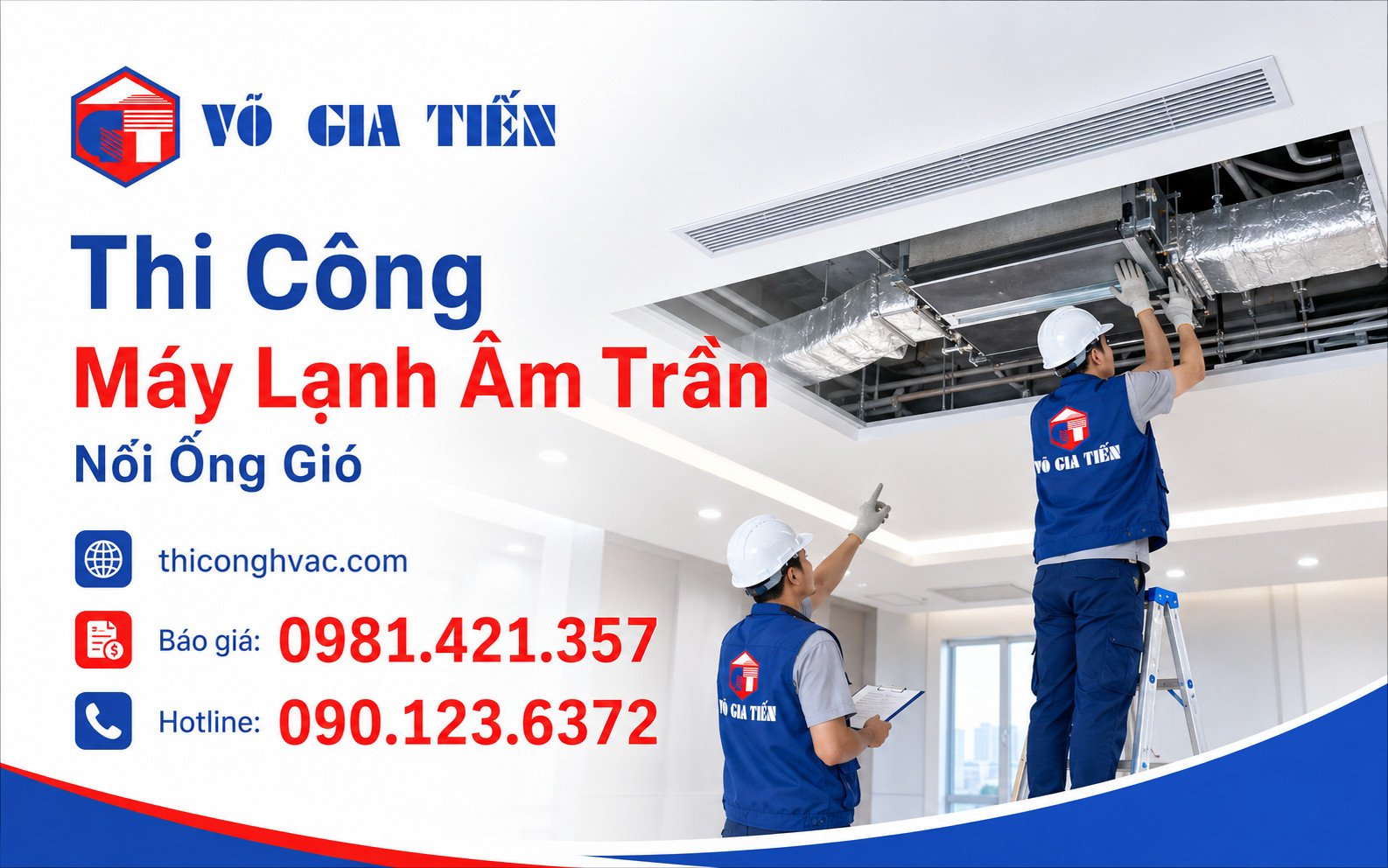 Thi Công Máy Lạnh Âm Trần Nối Ống Gió