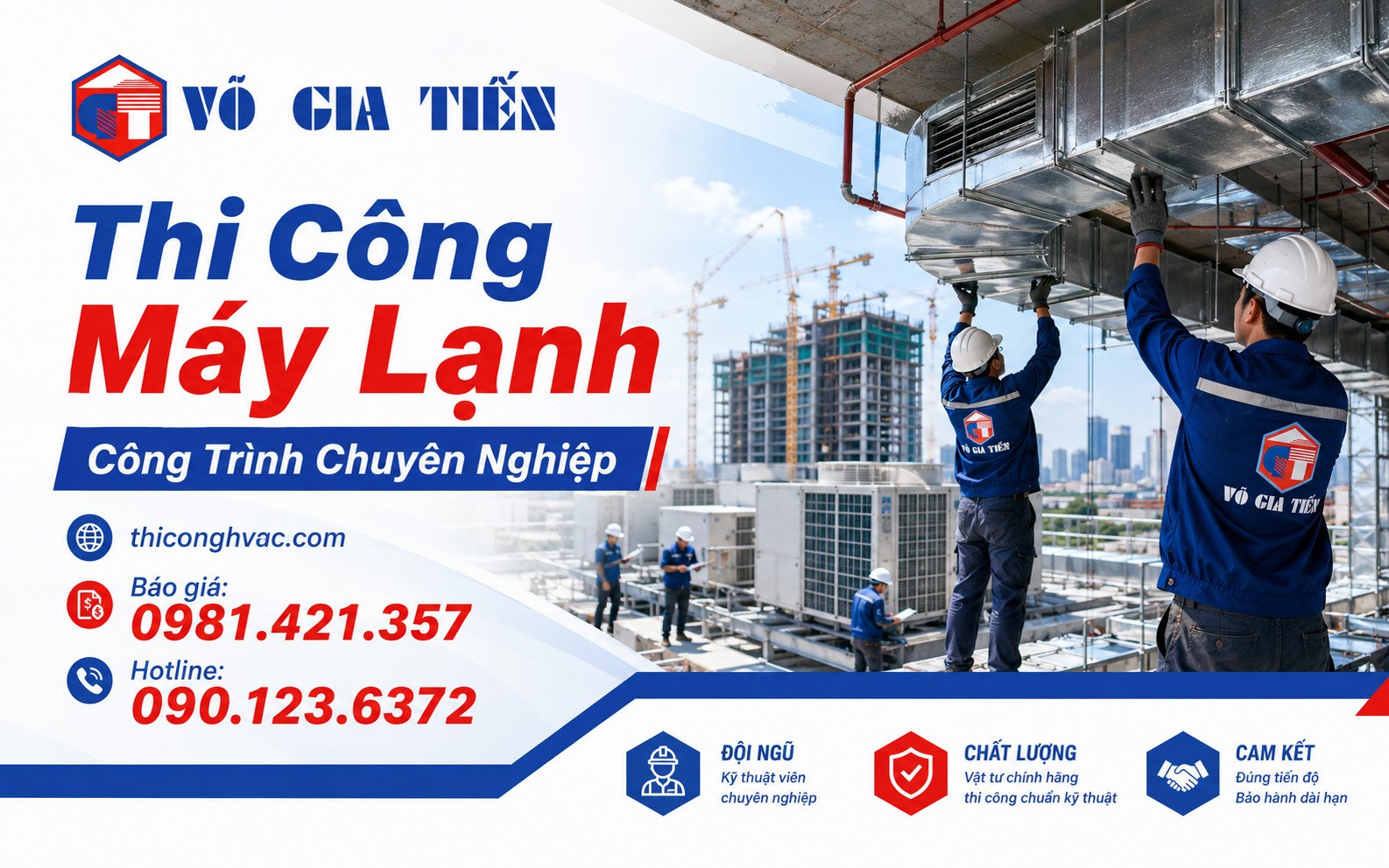 Thi Công Máy Lạnh Công Trình Chuyên Nghiệp