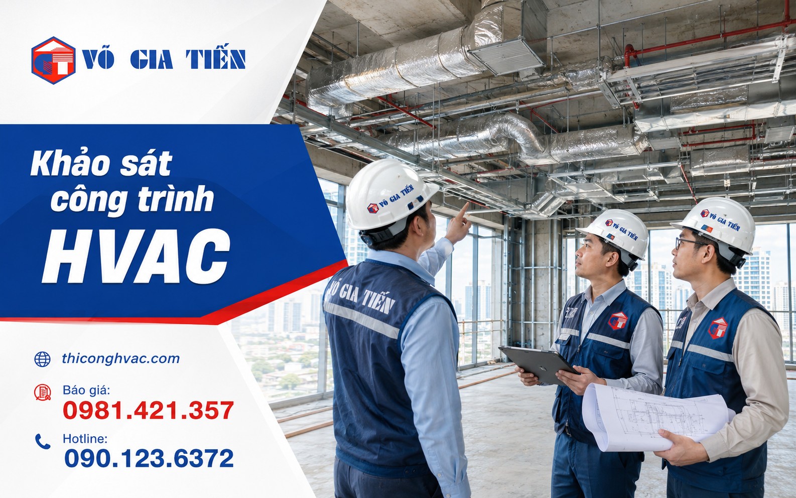 Kỹ sư khảo sát mặt bằng, tư vấn hệ thống HVAC cho công trình