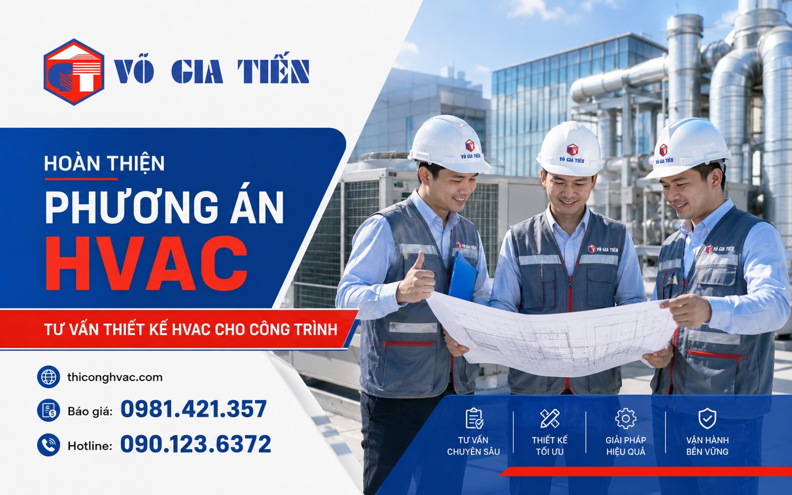 Hình tổng thể đội kỹ thuật, bản vẽ và công trình HVAC hoàn thiện