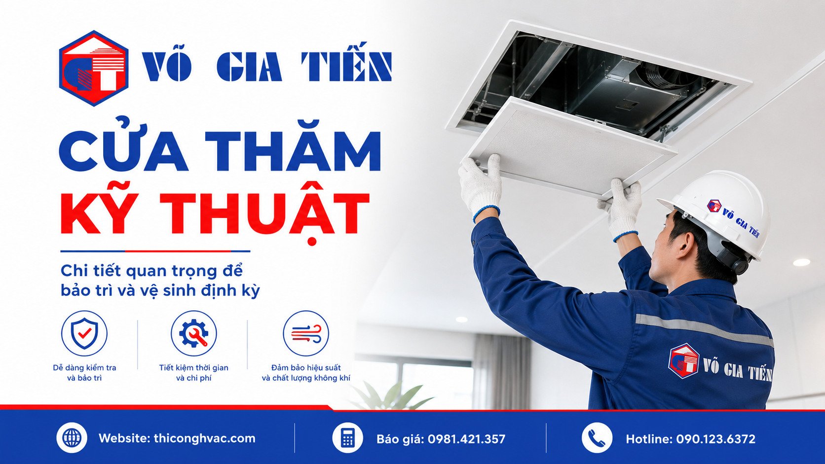 Cửa thăm kỹ thuật giúp kỹ thuật viên tiếp cận dàn lạnh để vệ sinh, kiểm tra và bảo dưỡng định kỳ.